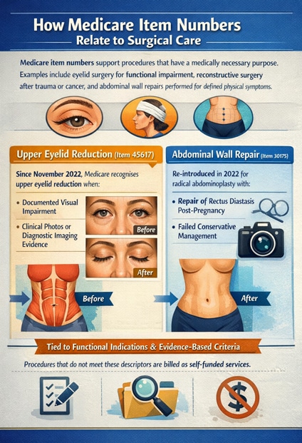 Medicare Item Numbers for Plastic Surgery by Dr Mistry