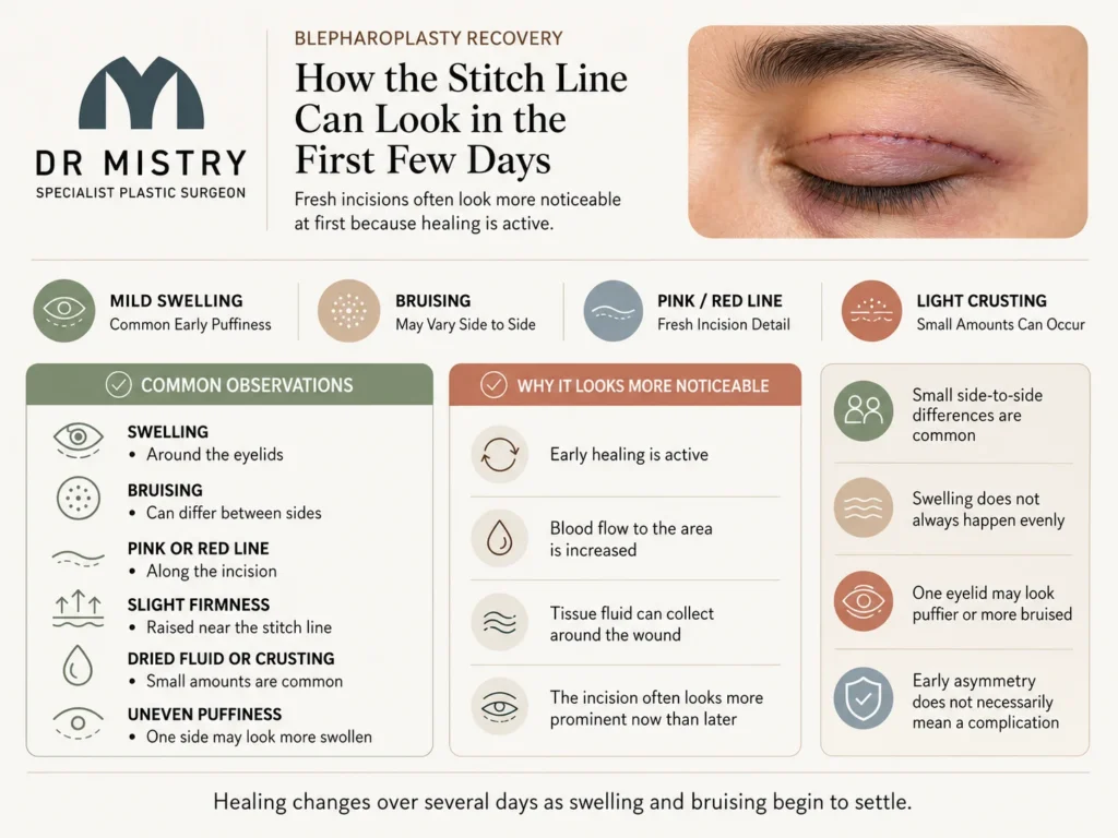 How the Stitch line can look in the first few days